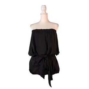 90s Patricia Field Black Bustier Top Women's 12 NWT Y2K Coquette Goth SATC Chic